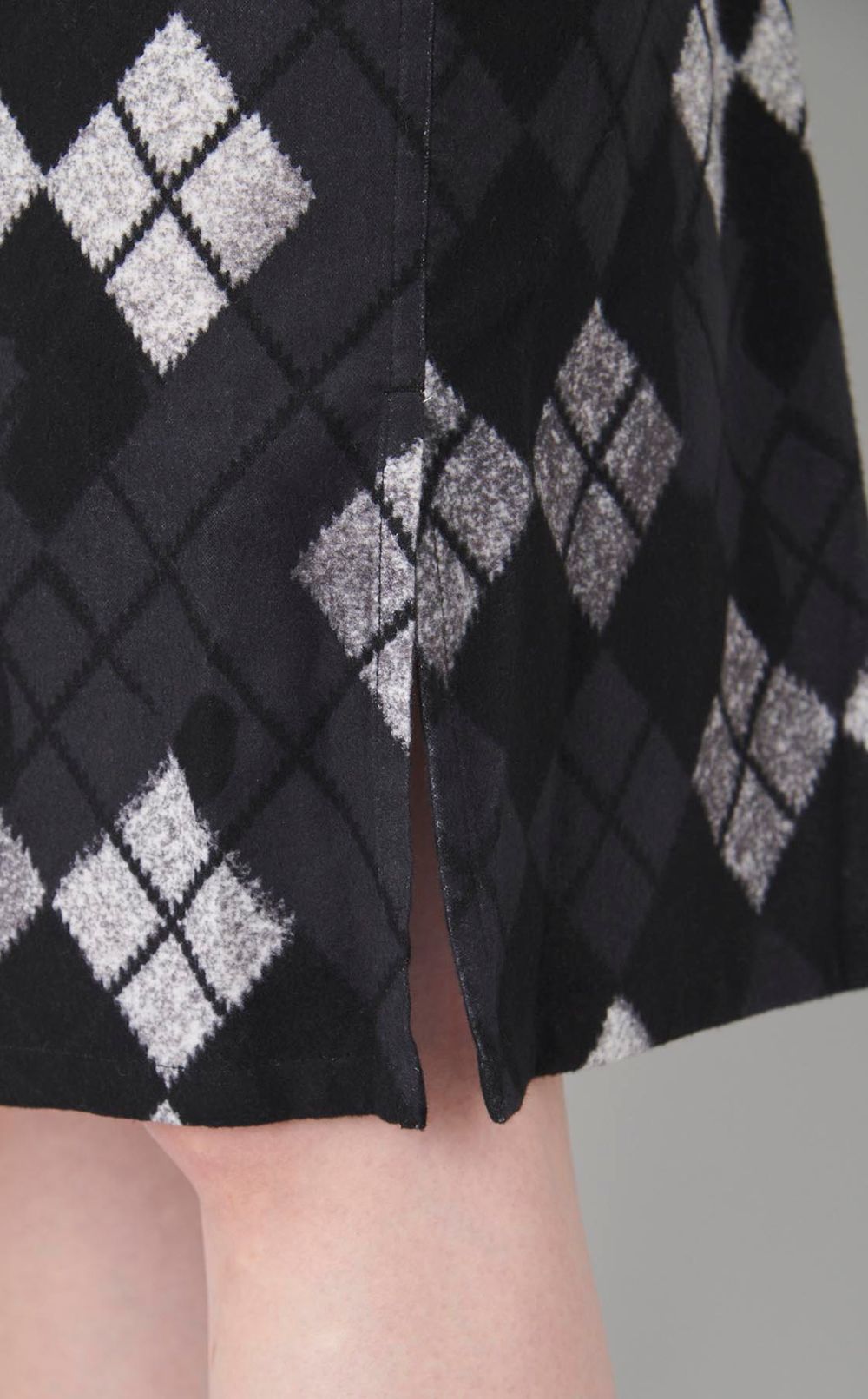 アーガイルオープンバックワンピース