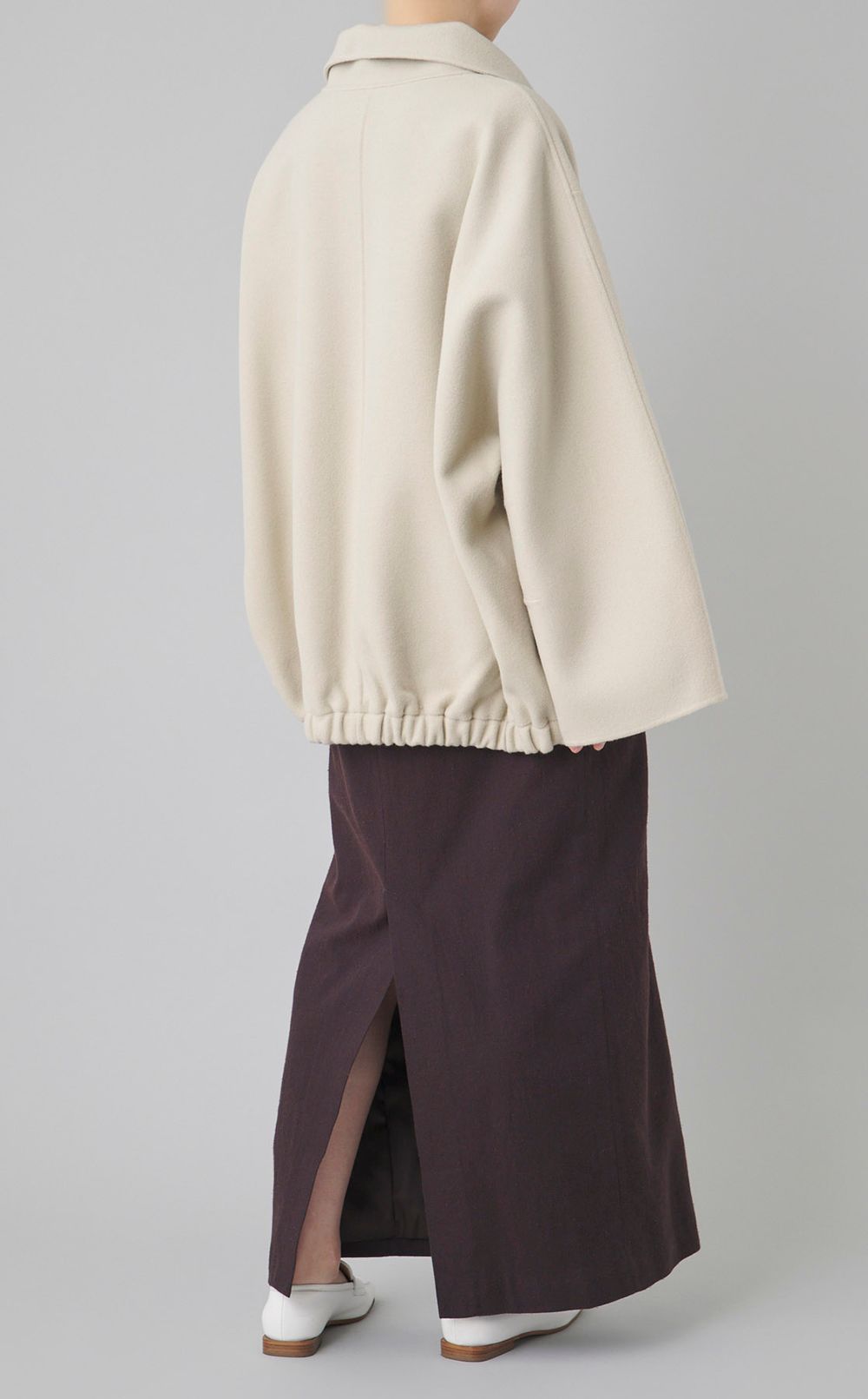 メルトンスタンドネックリバーブルゾン