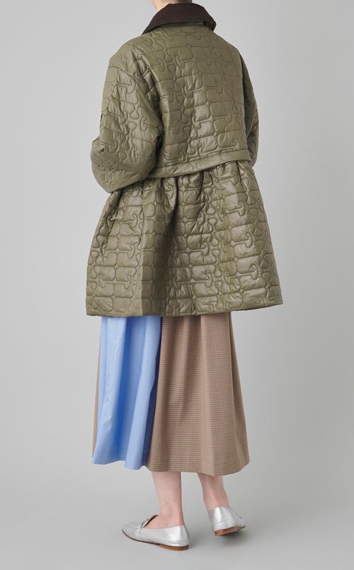 キルティングミディジャケット