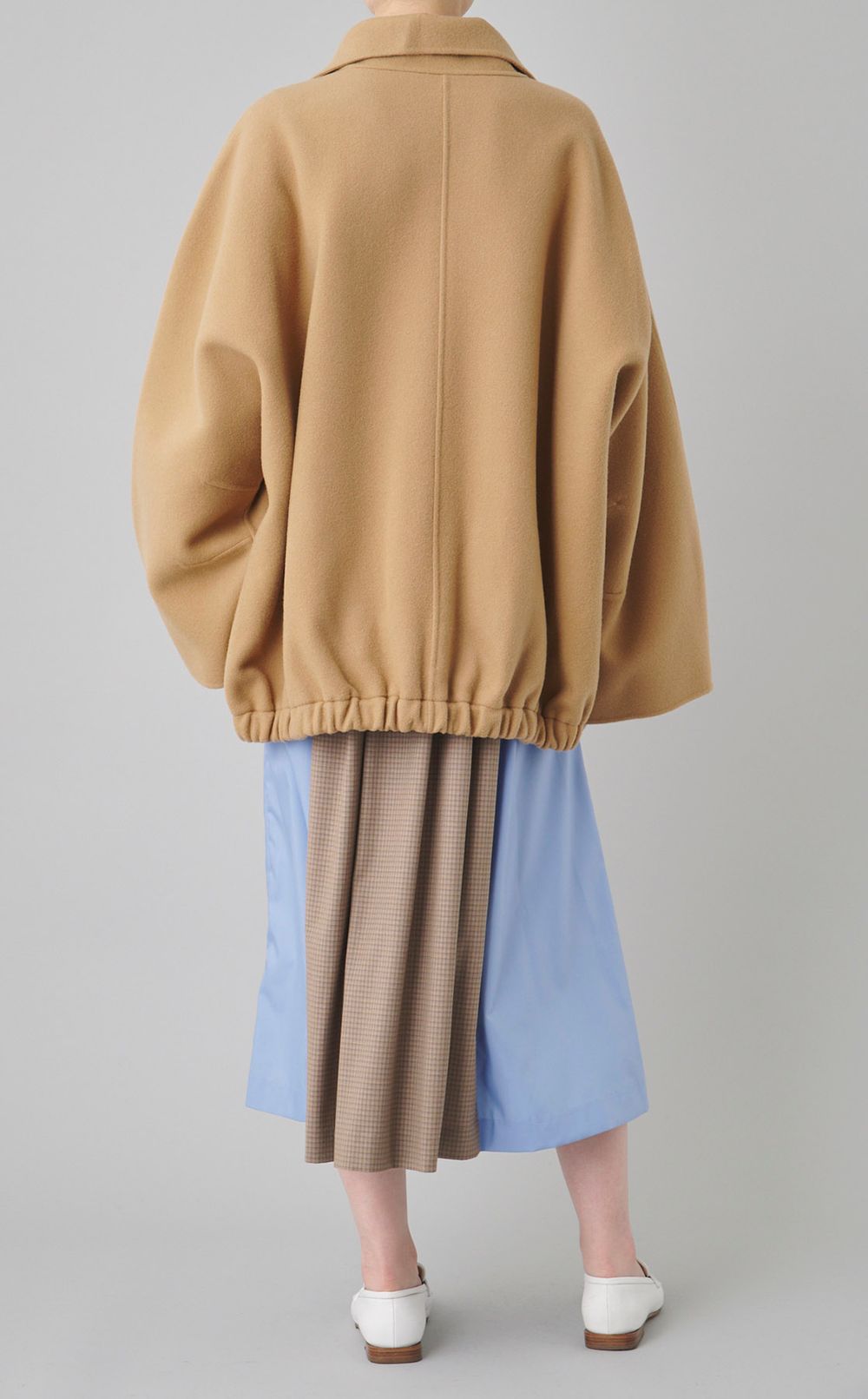 メルトンスタンドネックリバーブルゾン