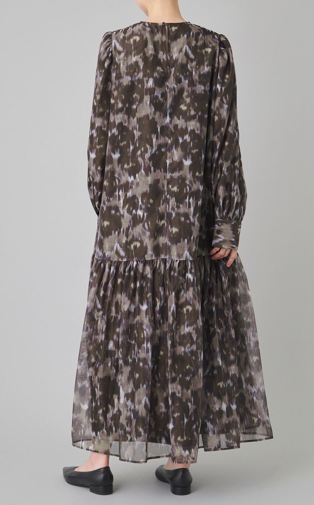 フラワープリントフレアワンピース