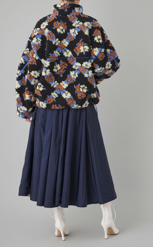 フラワーパターンボアブルゾン