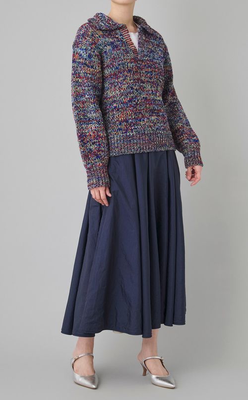 カラーミックススキッパープルオーバー