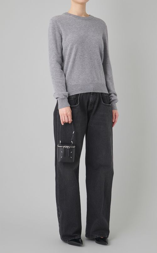 マイクロキューブレザーハンドバッグ