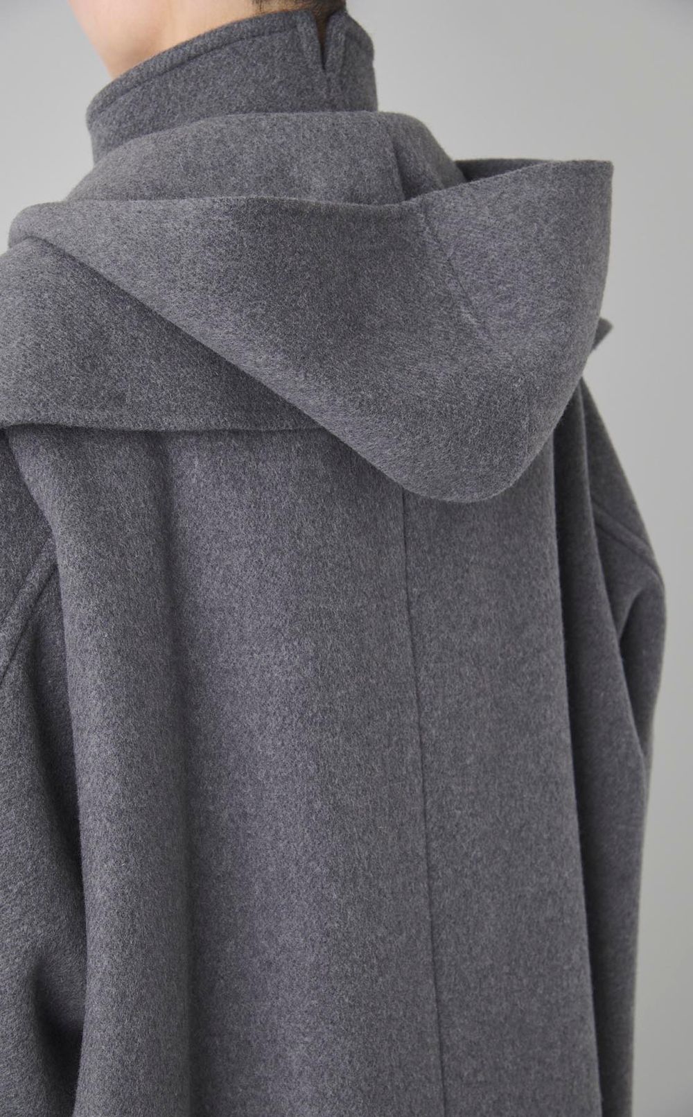 ウールメルトンフードマフラーコート