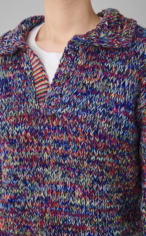 カラーミックススキッパープルオーバー