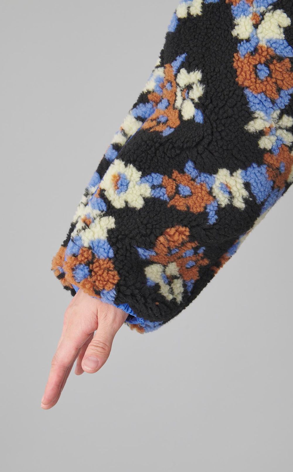 フラワーパターンボアブルゾン