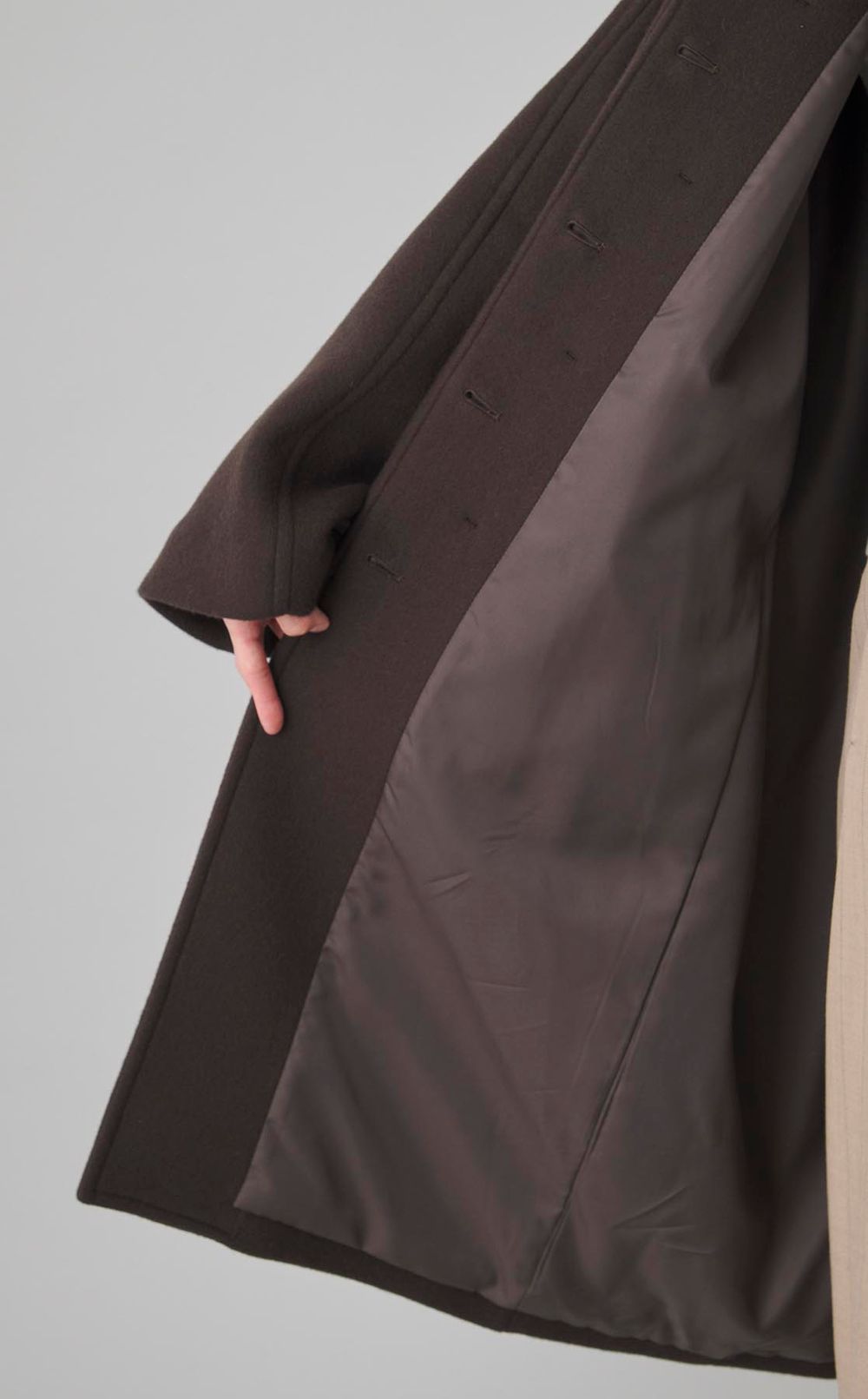 ウールメルトンフードマフラーコート