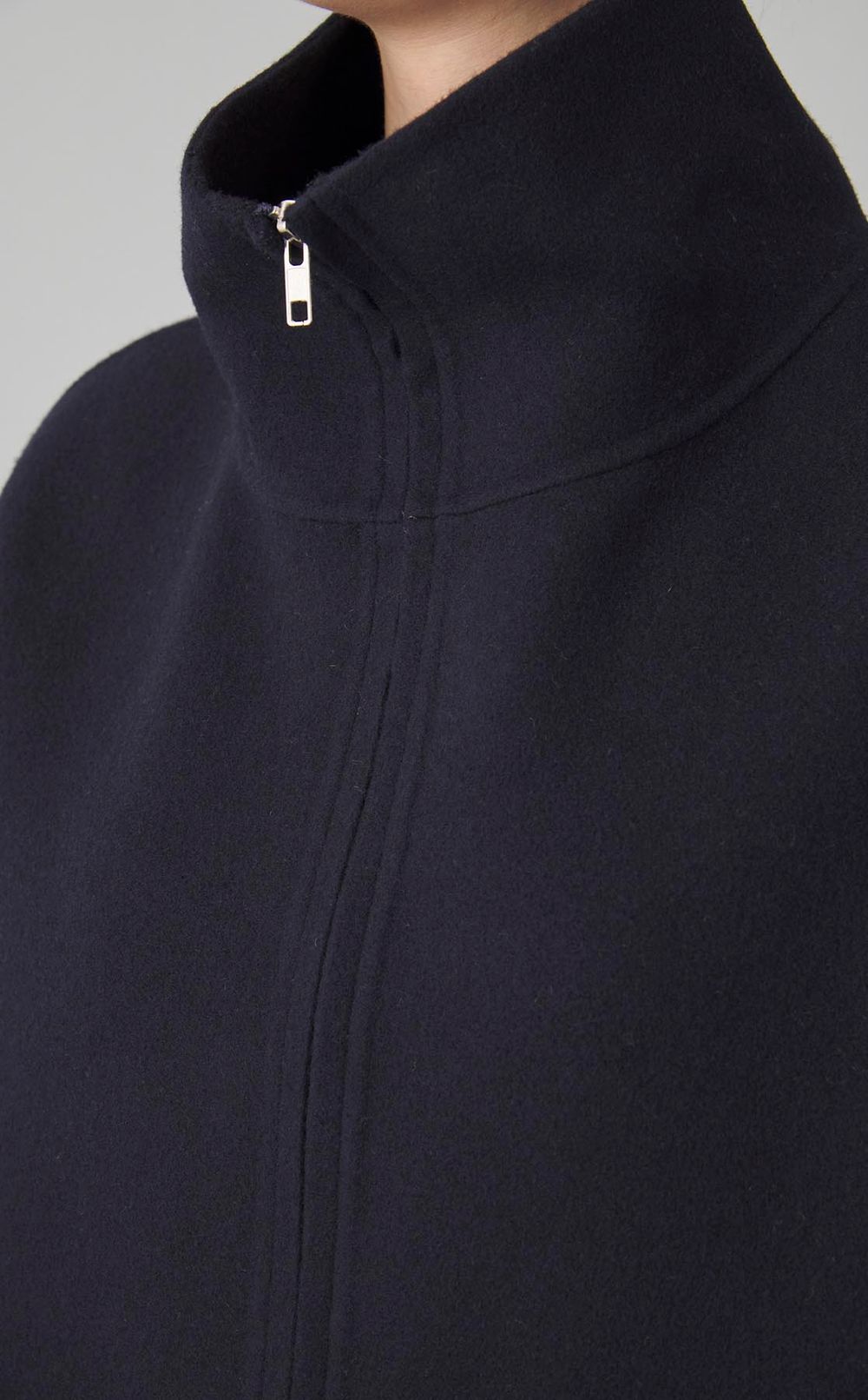 メルトンスタンドネックリバーブルゾン