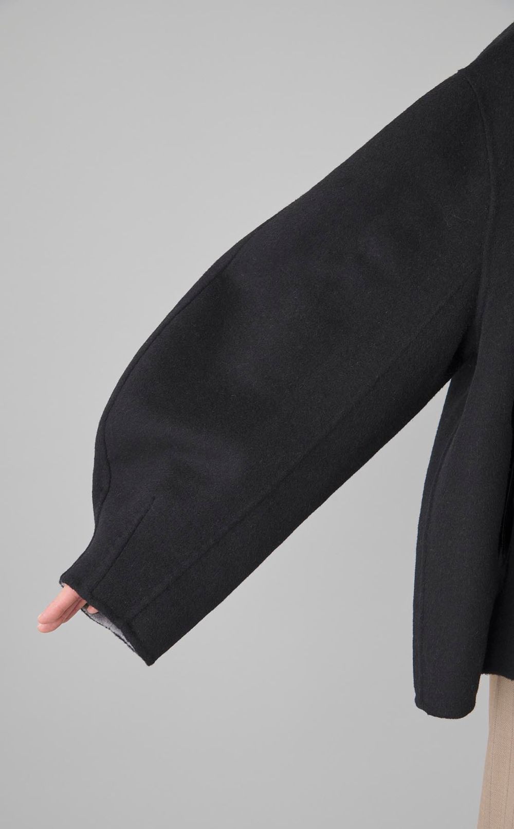 スタンドカラーリバーシブルコート