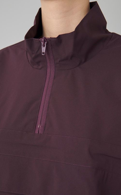 フリルレイヤーハーフジップワンピース