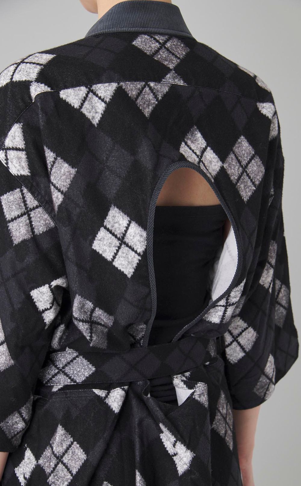 アーガイルオープンバックワンピース