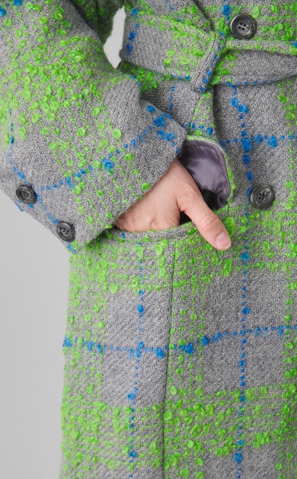 ループヘリンボーンダブルコート