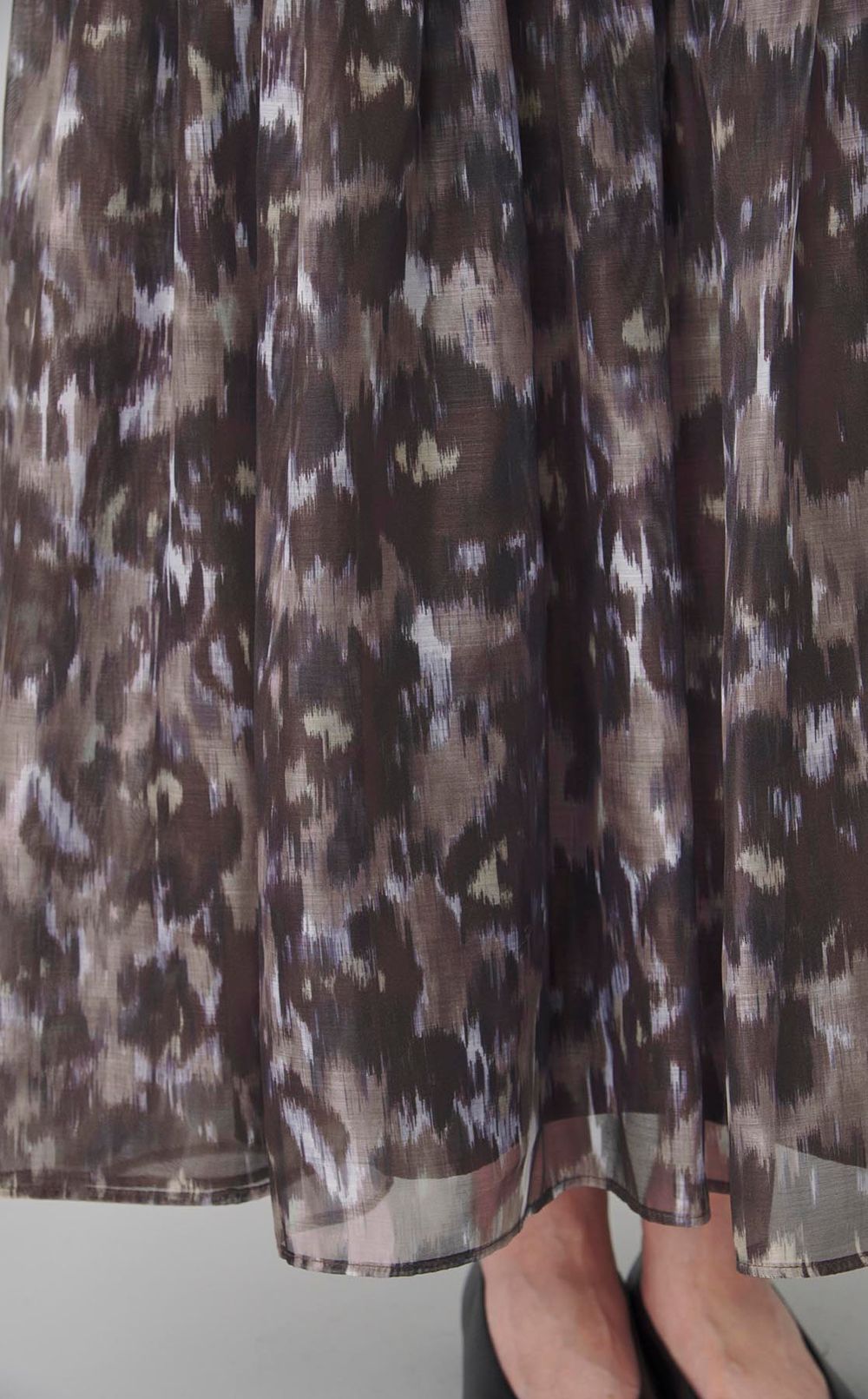 フラワープリントフレアワンピース