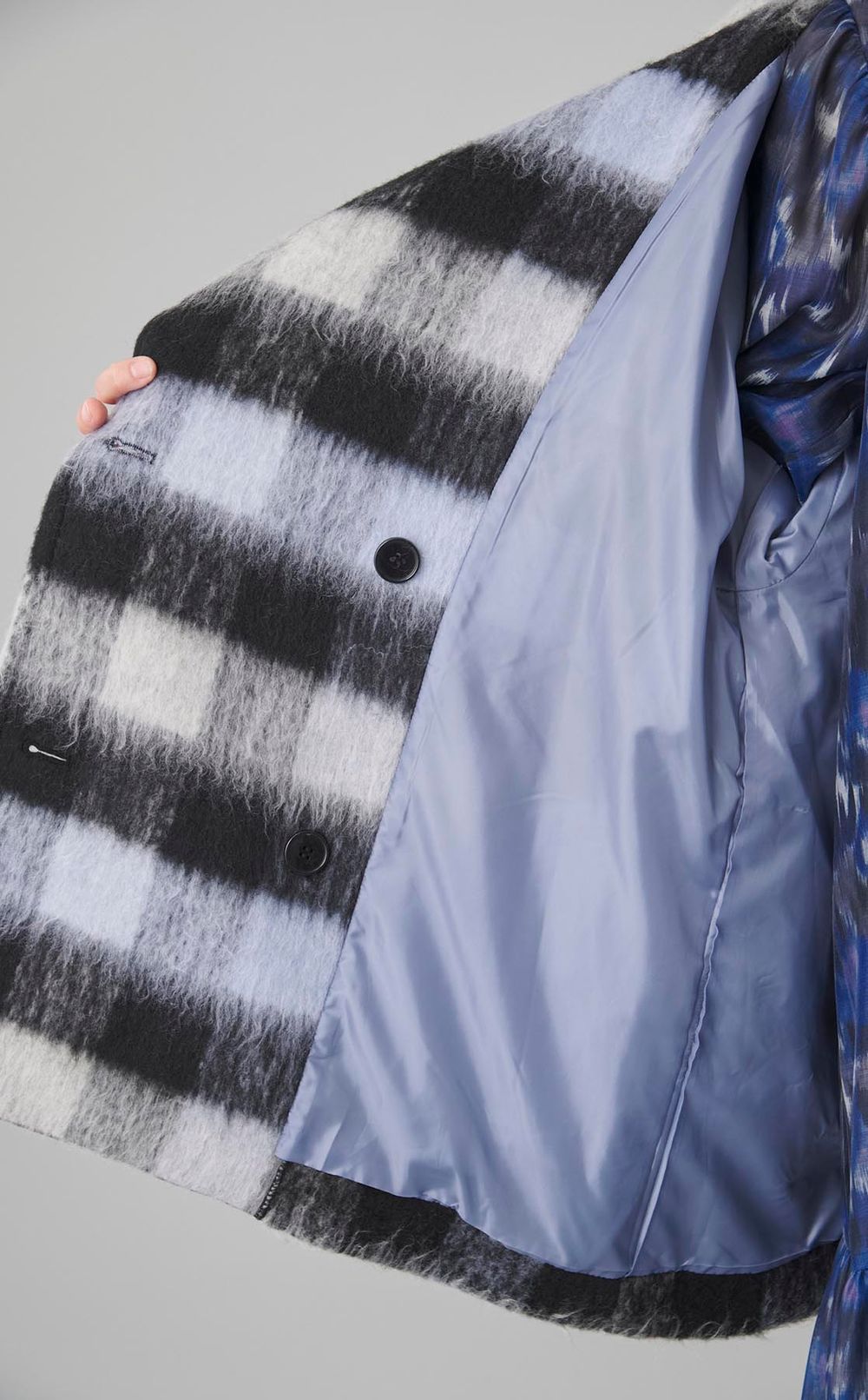 スタンドカラーショートコート