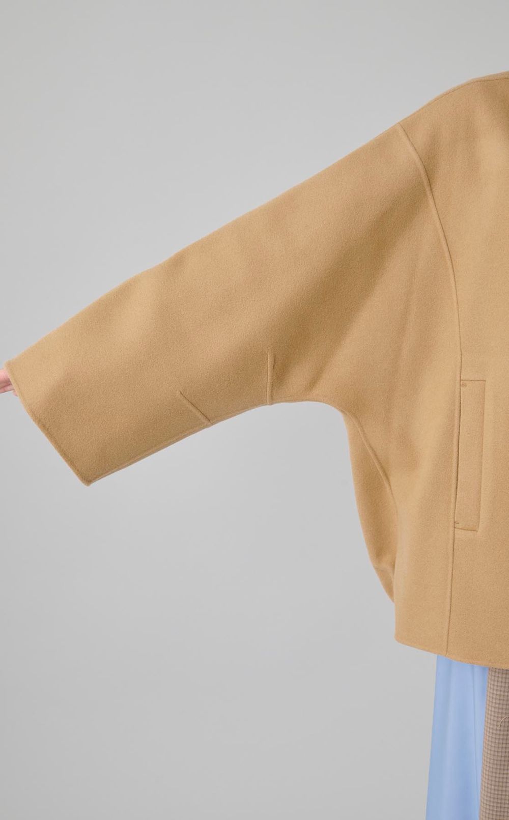 メルトンスタンドネックリバーブルゾン