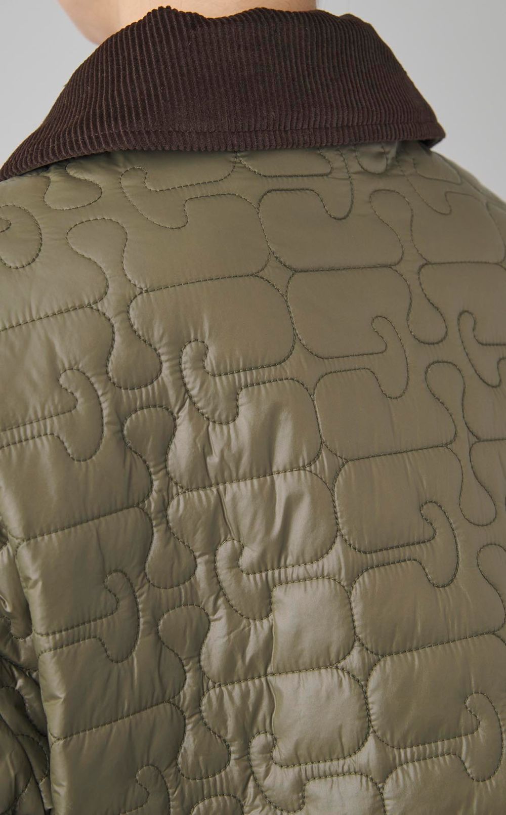 キルティングミディジャケット