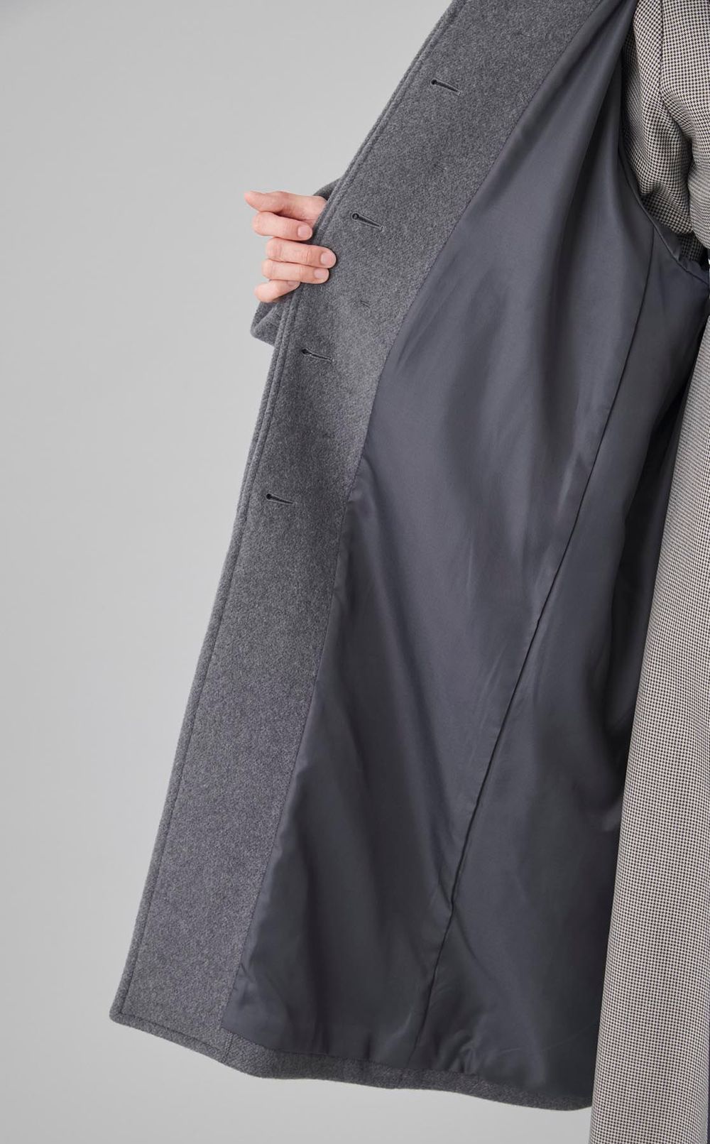 ウールメルトンフードマフラーコート