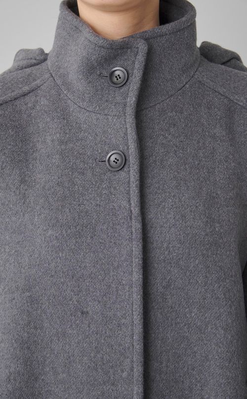 ウールメルトンフードマフラーコート