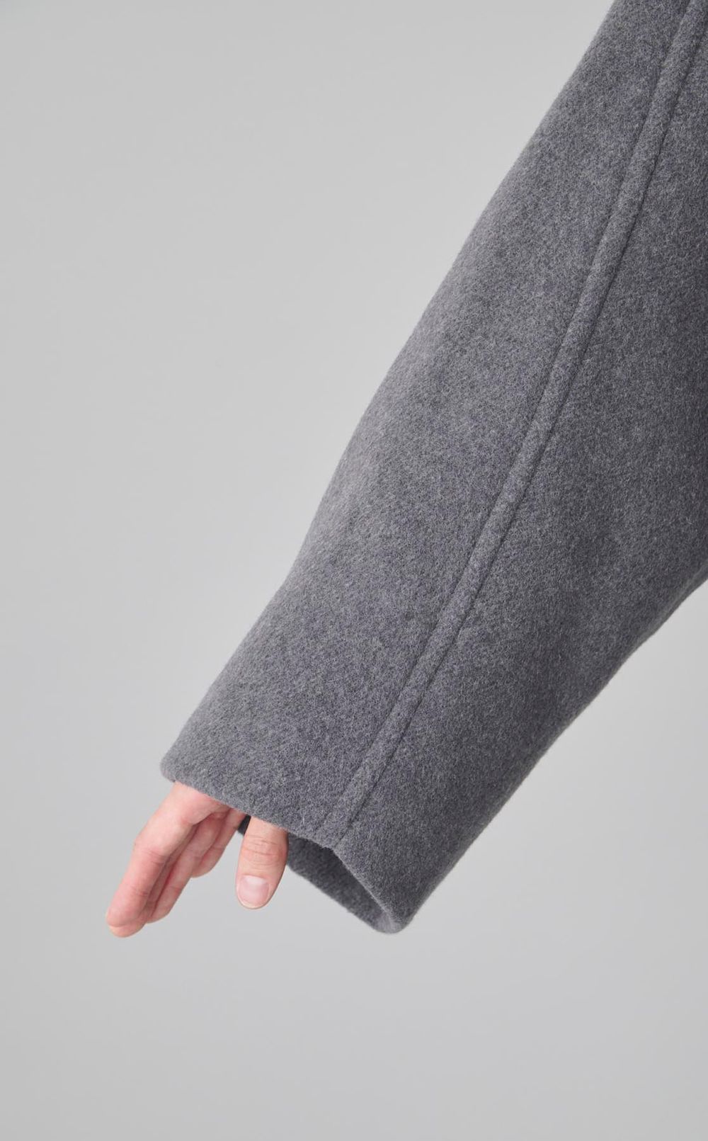 ウールメルトンフードマフラーコート