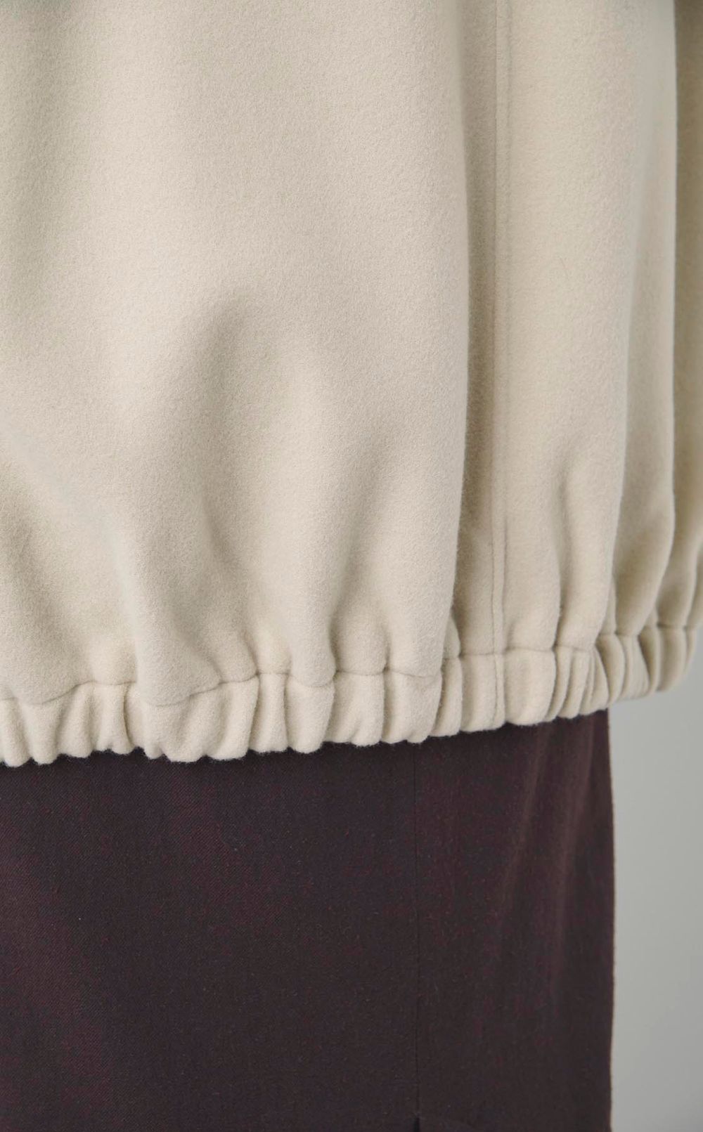 メルトンスタンドネックリバーブルゾン