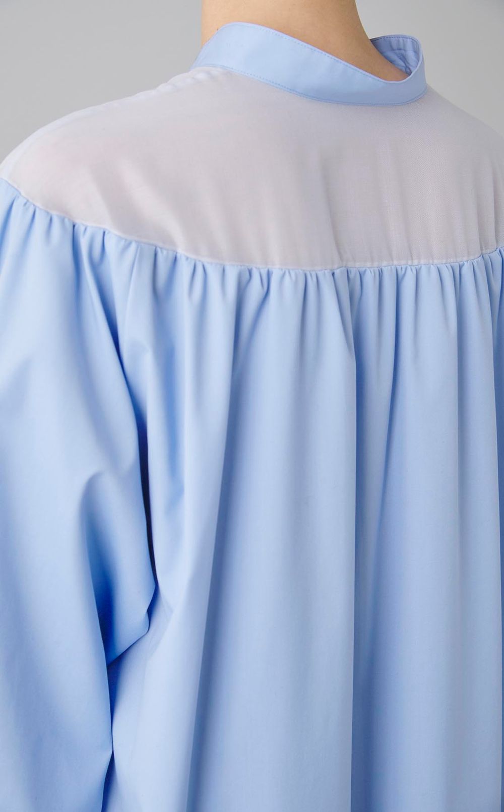 シアーミックスVネックシャツワンピース