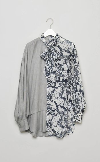 【roop】アシンメトリーキャットシャツ