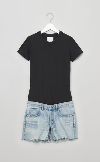 【roop】デニムドッキングTシャツ