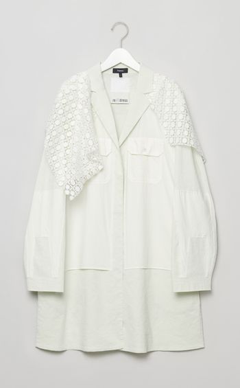 【roop】LACE COMB. COAT