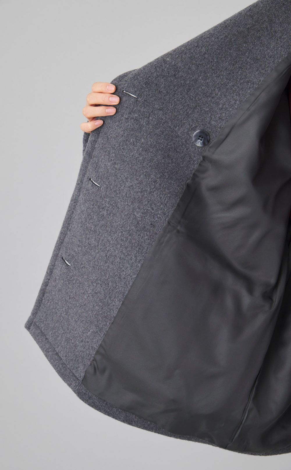 ウールミドルPコート