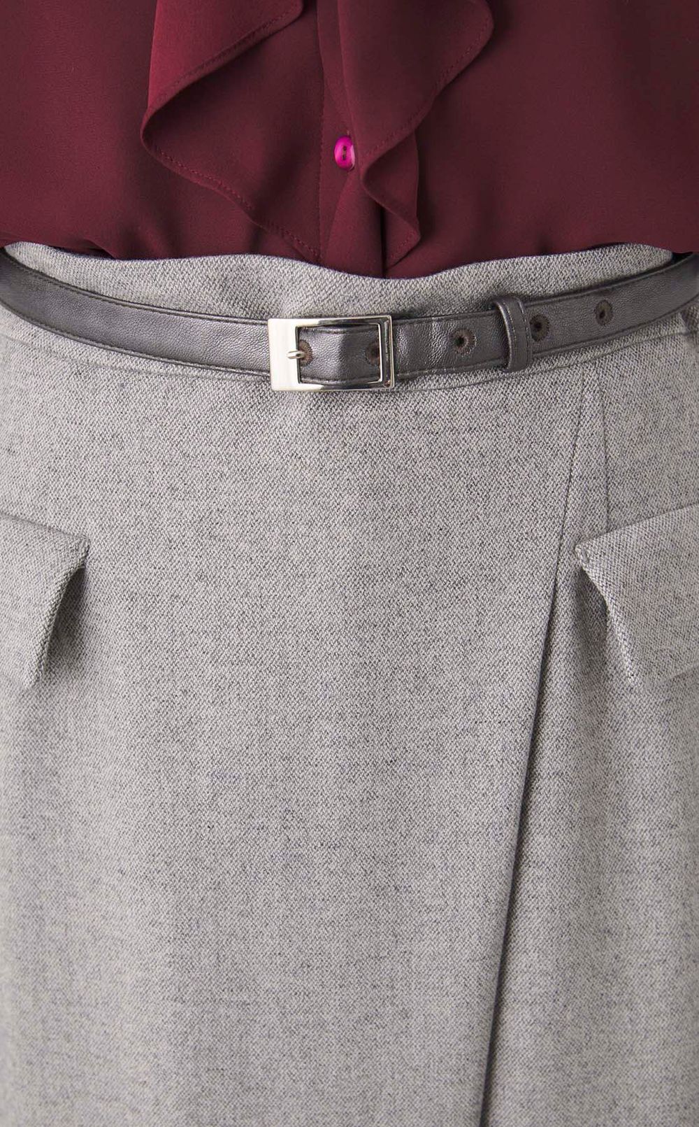 ツイードラップデザインスカート