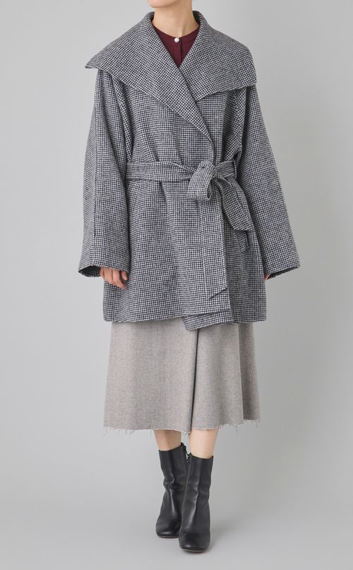 ビッグカラーミディ丈コート