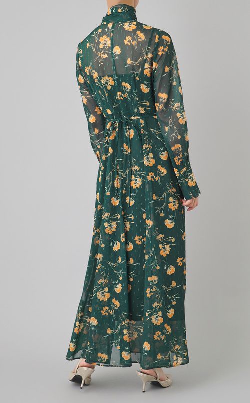 デザインボウタイシアープリントワンピース