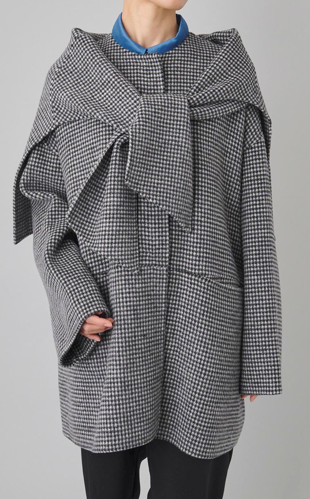 マフラー付ハーフリバーコート