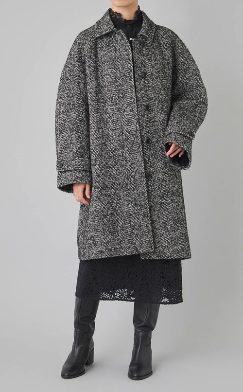 ステンカラーミドルコート