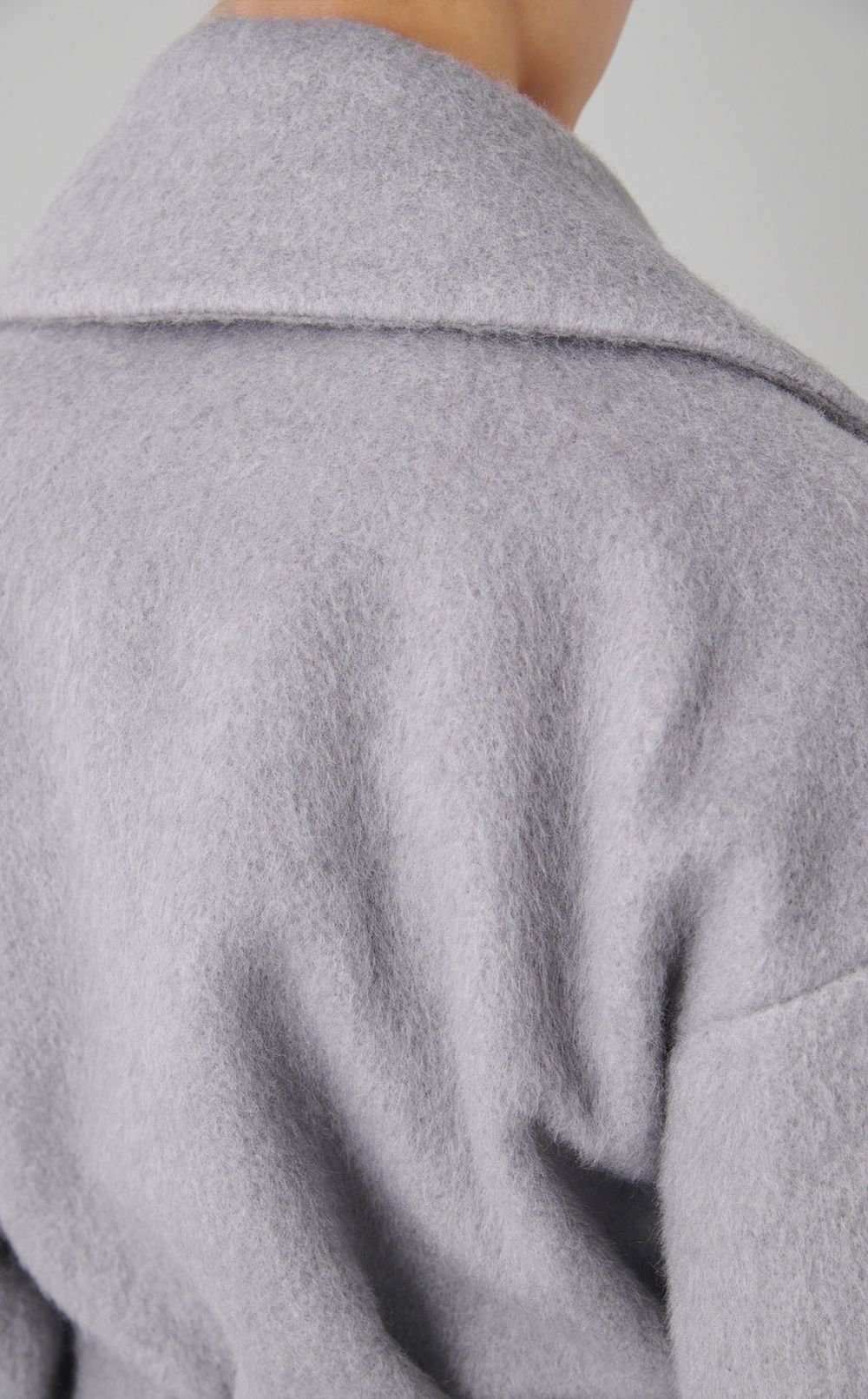 ベルト付きウールショートコート