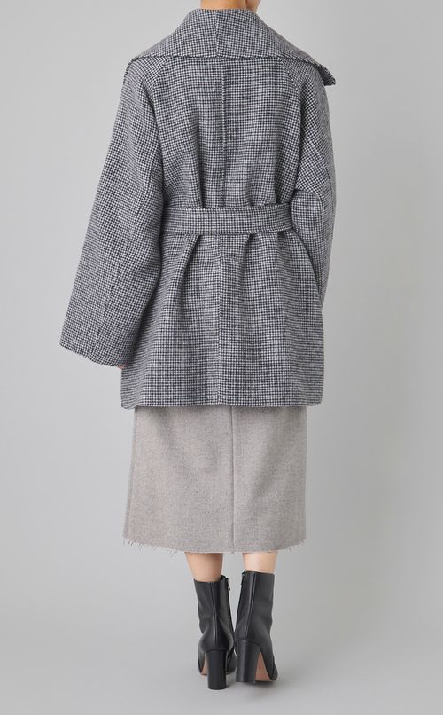 ビッグカラーミディ丈コート