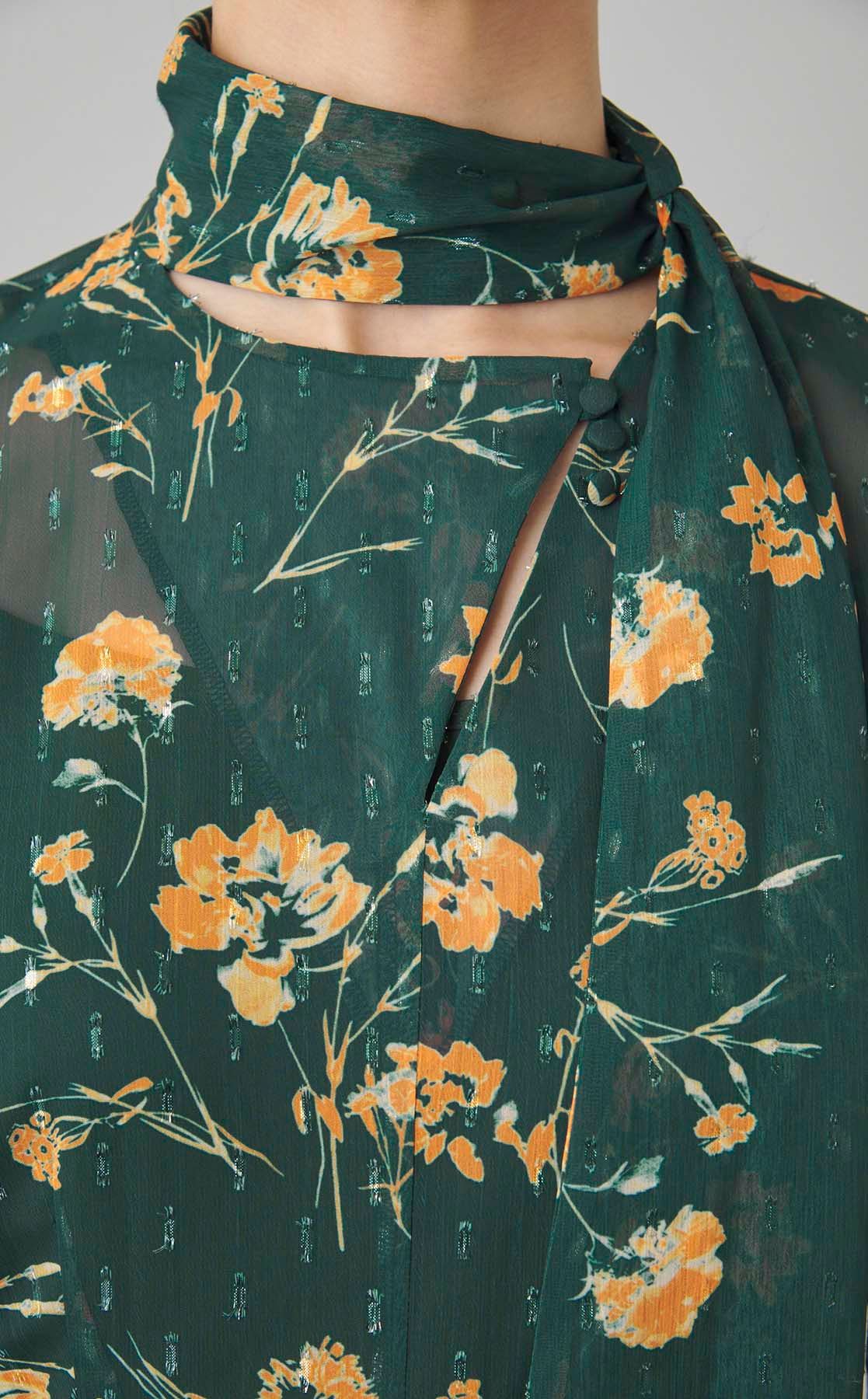 FRAY I.D｜デザインボウタイシアープリントワンピース