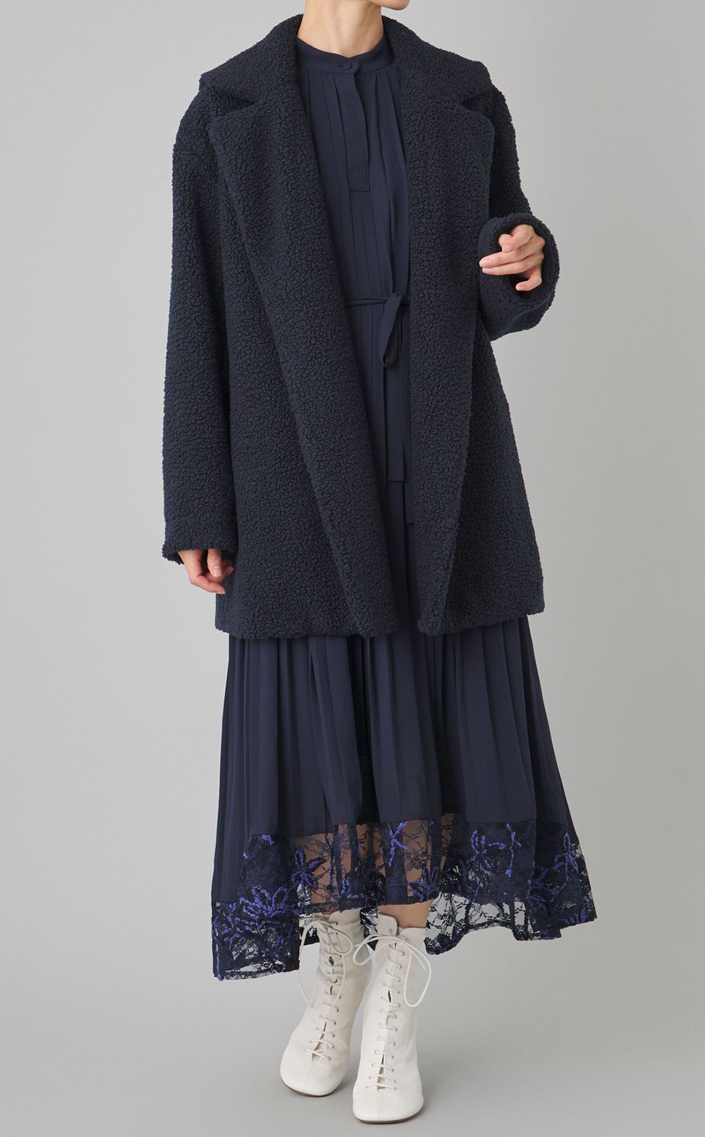 セーラーカラーテディコート