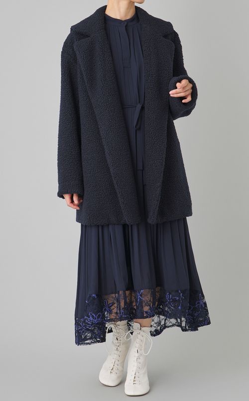 セーラーカラーテディコート