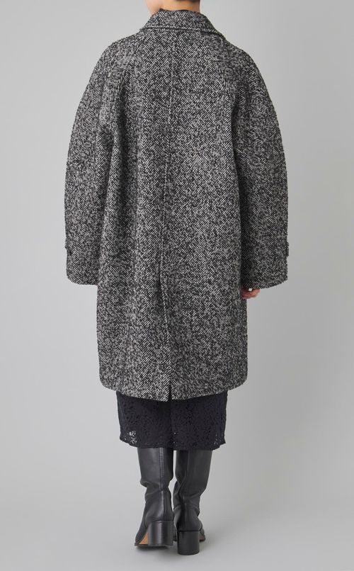 ステンカラーミドルコート