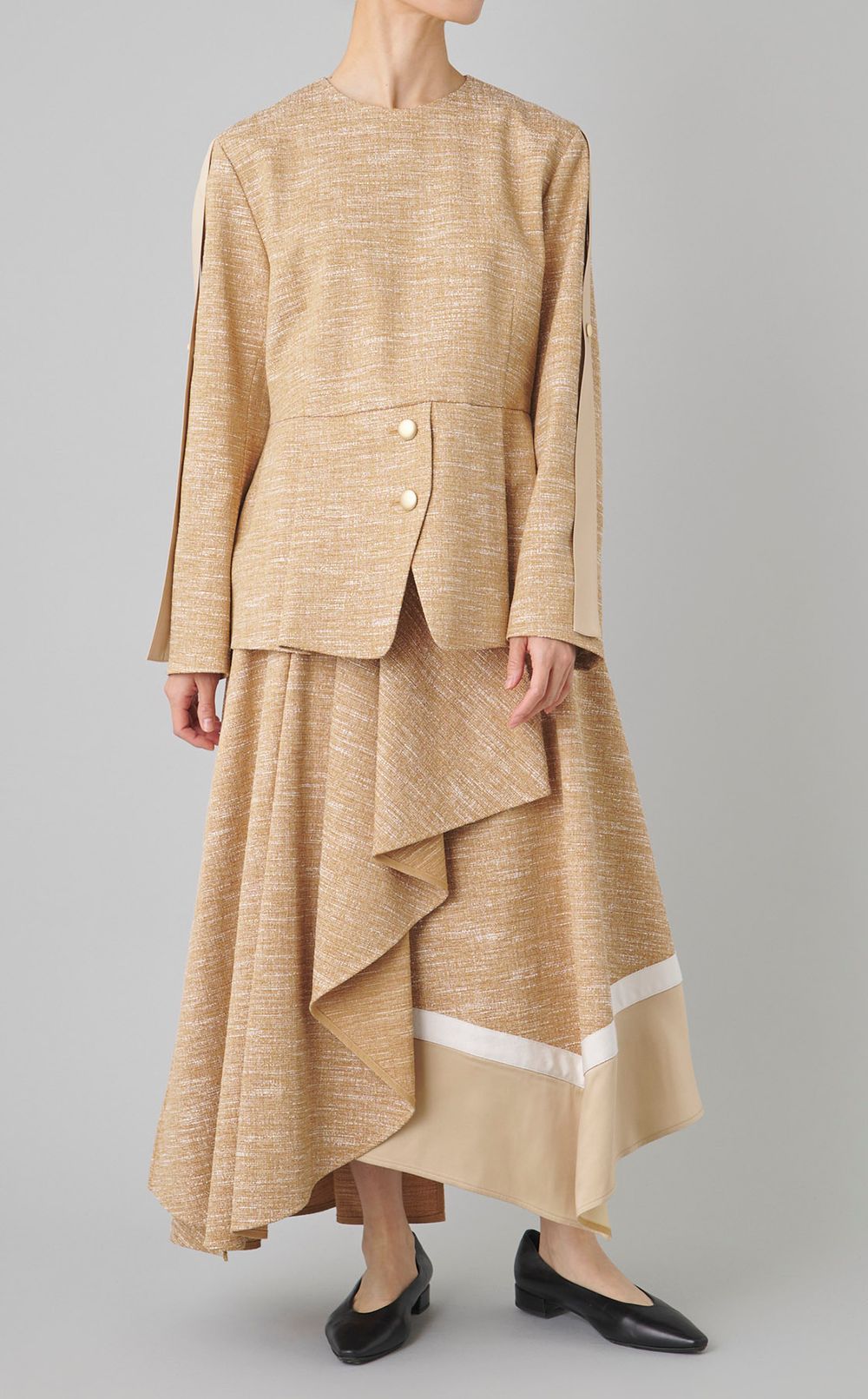 スラブツイードフレアスカート