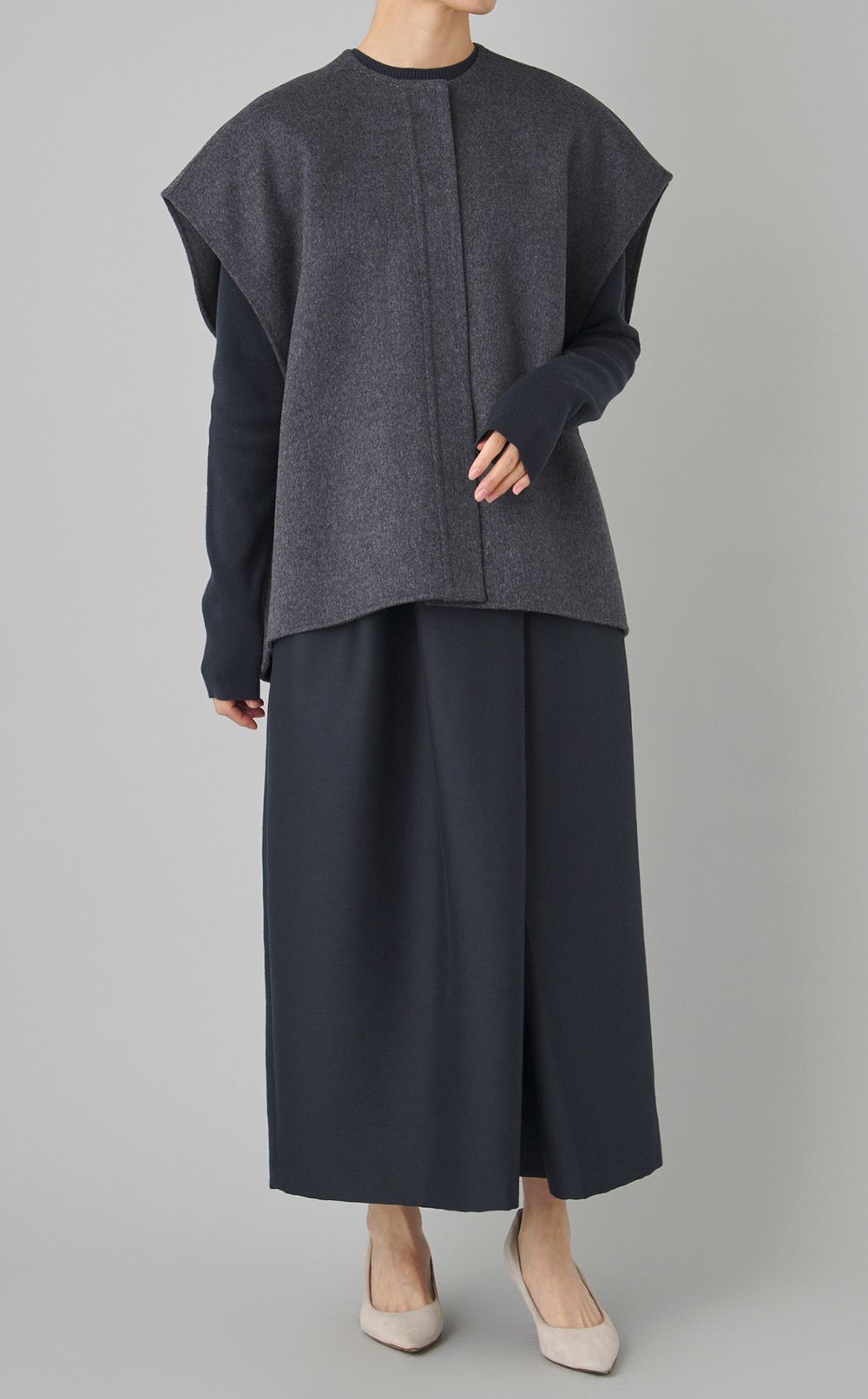 ウールダブルフェイスジレ