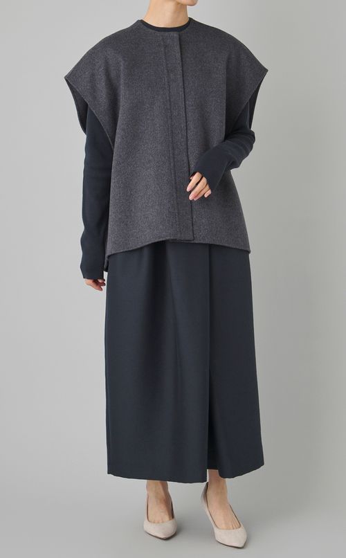 ウールダブルフェイスジレ