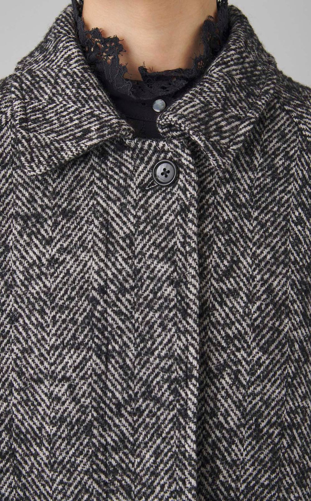 ステンカラーミドルコート