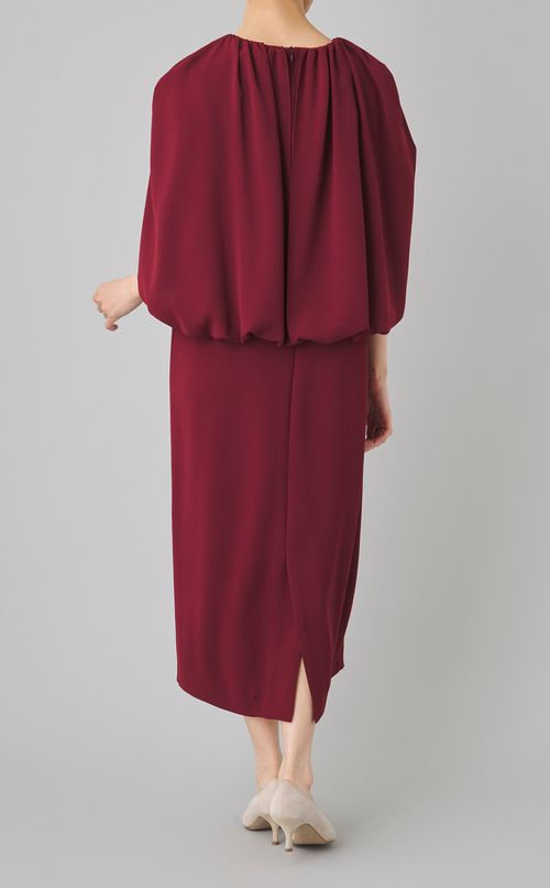 ケープスリーブギャザードレス