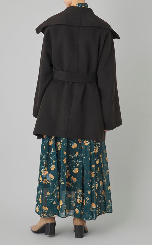 ビッグカラーミディ丈コート