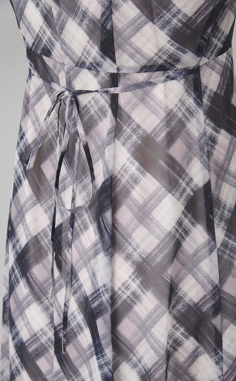 デザインボウタイシアープリントワンピース