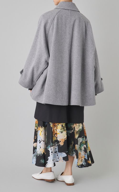 ステンカラーショートフレアコート