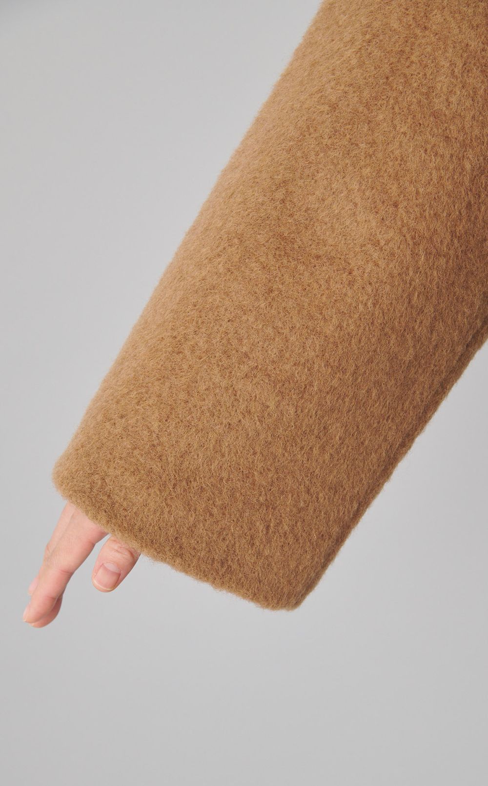 ベルト付きウールショートコート